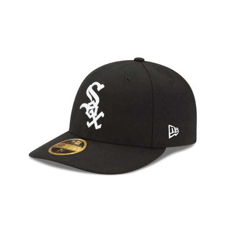 MLB Chicago White Sox Authentic Collection Low Profile 59Fifty Fitted (III0848) - Black New Era Caps